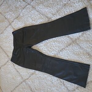Genuine Leather Black Pants|100% Real Leather|Moto Chic Edge|Women's 16